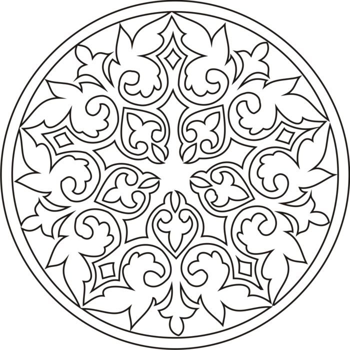 Восточный орнамент трафарет