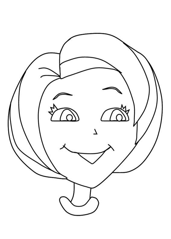 Лицо девушки раскраска