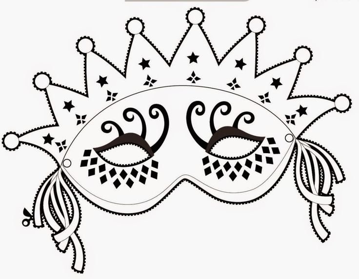 Карнавальные маски раскраски для детей