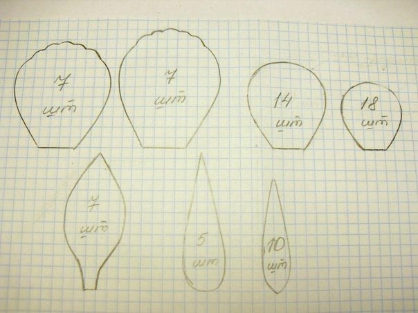 Выкройки цветов