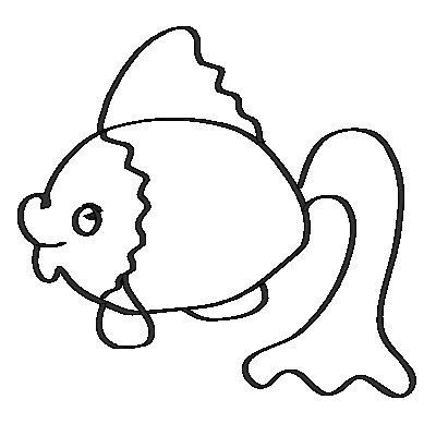 Золотая рыбка трафарет для аппликации