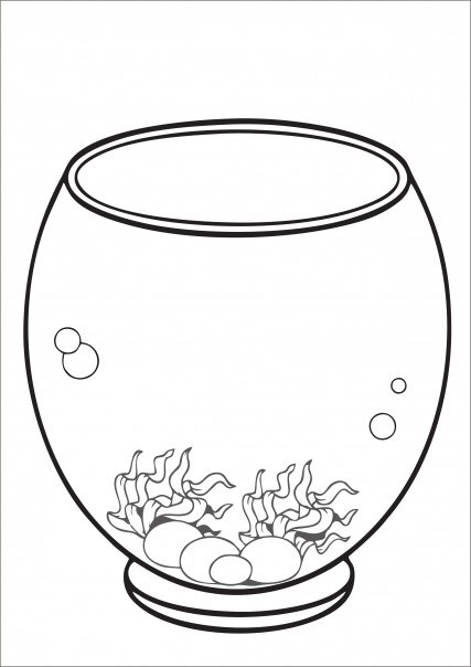 Аквариум раскраска без рыбок