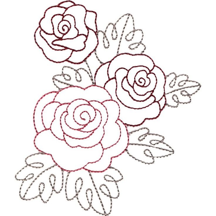 Трафареты цветов для вышивки