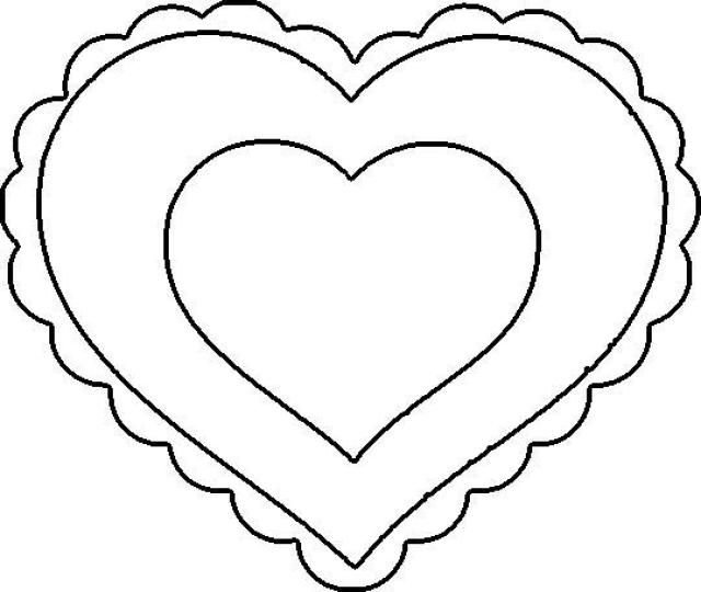 Сердечко трафарет для вырезания