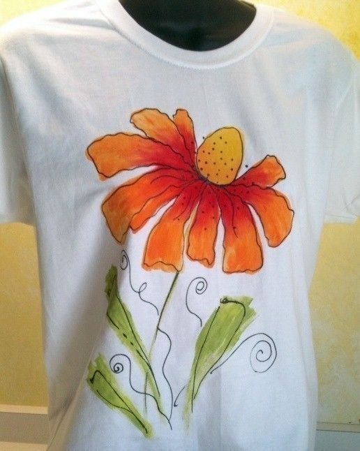 Роспись одежды акриловыми красками