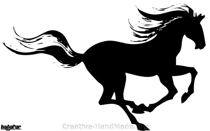 Лошадка трафарет