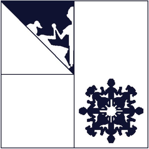 Макет снежинки