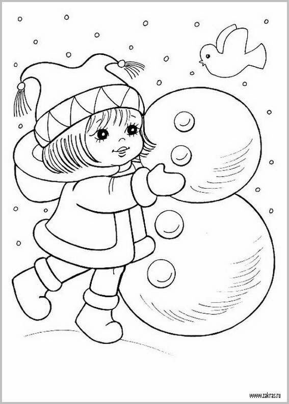 Новогодние раскраски для малышей