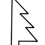 Трафарет половины елки