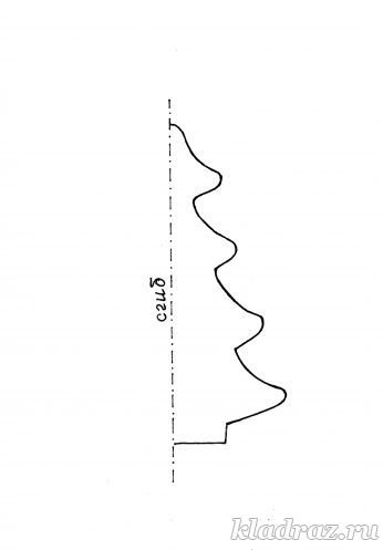 Половинка елки шаблон