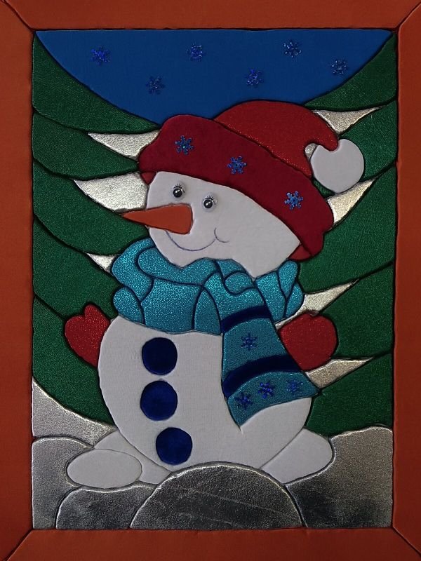 Аппликация на тему зима