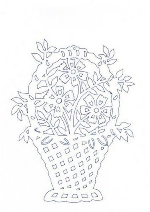 Вытынанки цветы