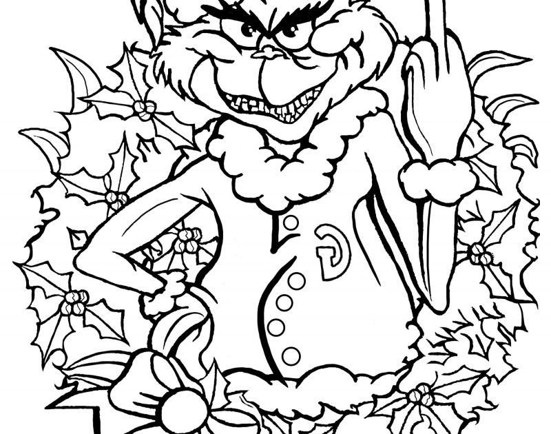 Лицо Гринча раскраска