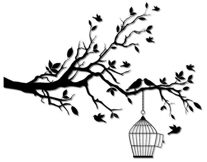 Трафареты птиц для декора