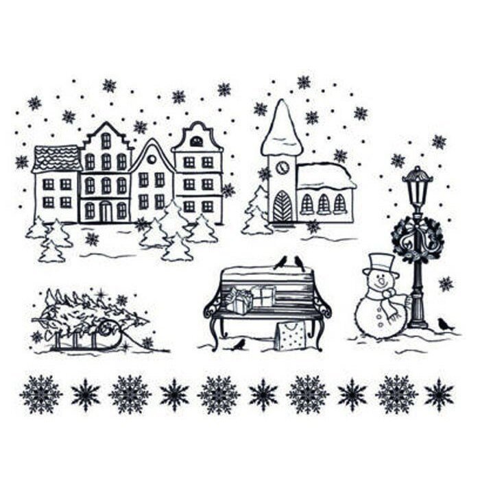 Новогодние домики Графика