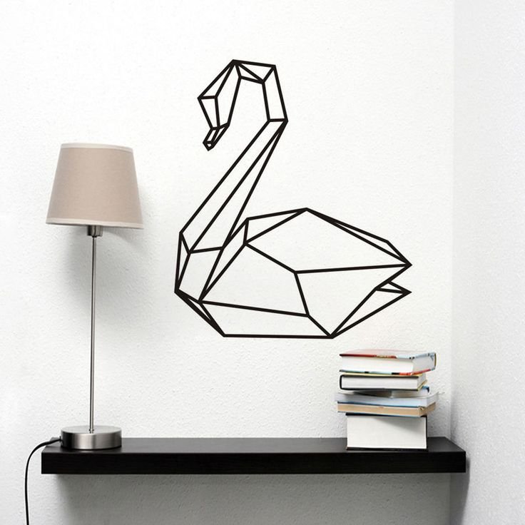 Геометрические фигуры животных на стену
