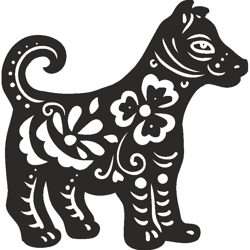 Трафарет собачки