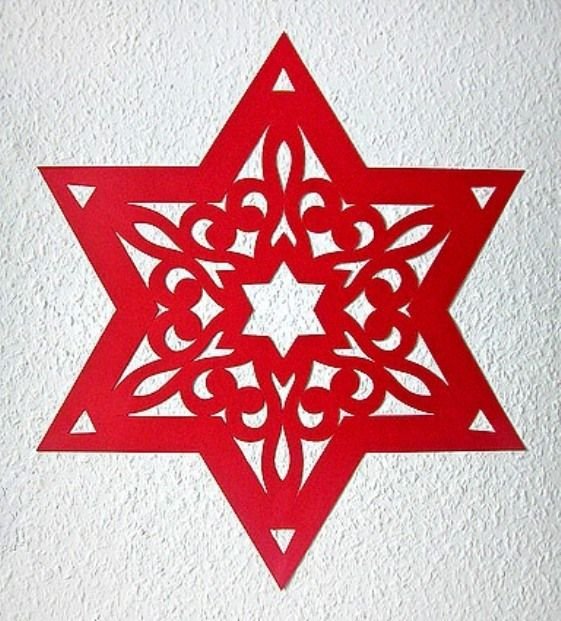 Шестиконечная звезда шаблон для вырезания