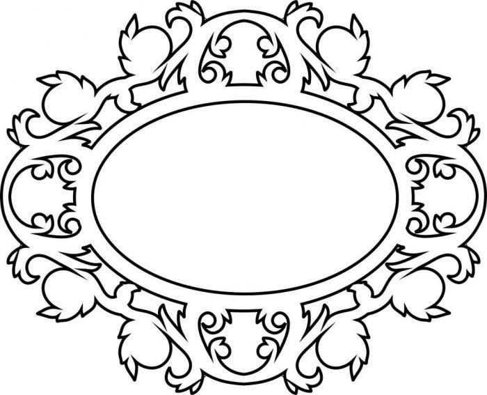 Трафарет овальный