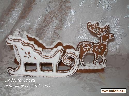 Санки из картона декор