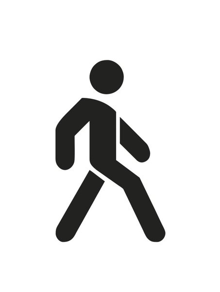 Знак идущий человек