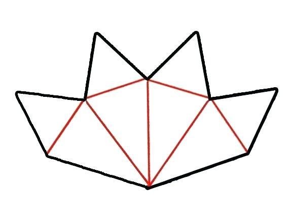 Развертка кристалла из бумаги