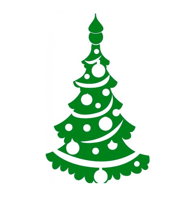 Елочка на окно цветная