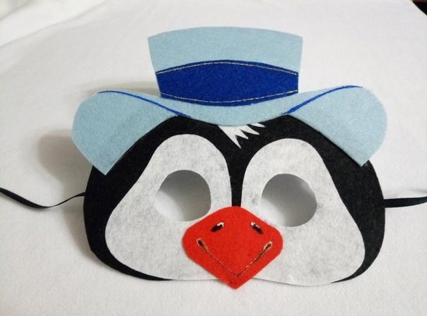 Маска пингвина на голову