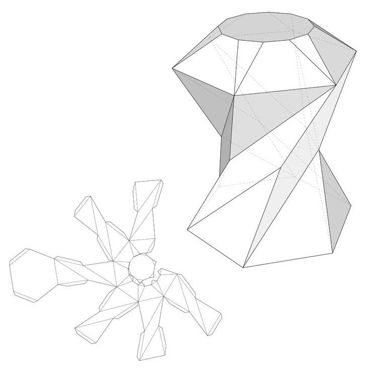 Паперкрафт Кристалл развертка