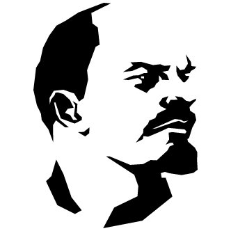 Профиль Ленина трафарет