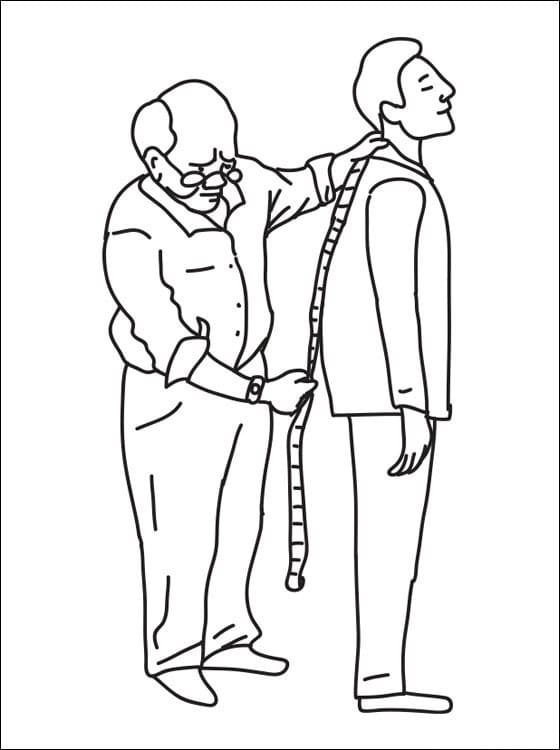 Закройщик раскраска для детей