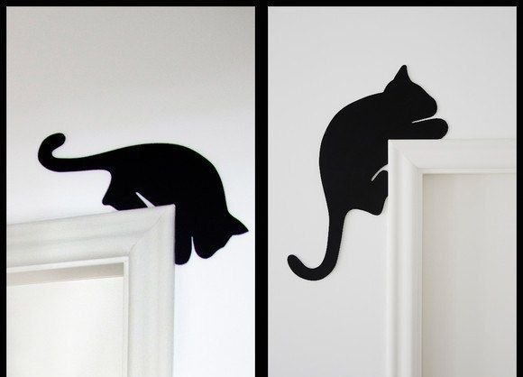 Трафареты кошек для декора стен