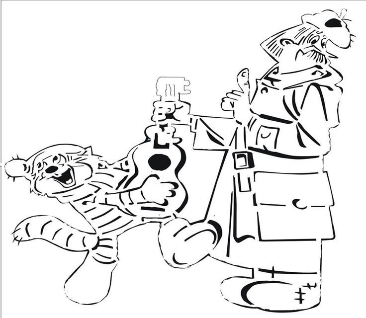 Трафареты на окна Матроскин