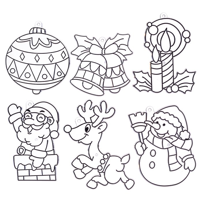 Новогодние витражи на окна