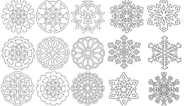 Снежинки вытынанки на окна