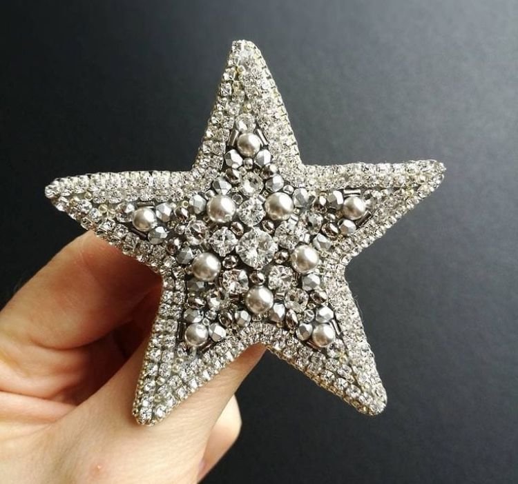 Трафарет для броши звезда