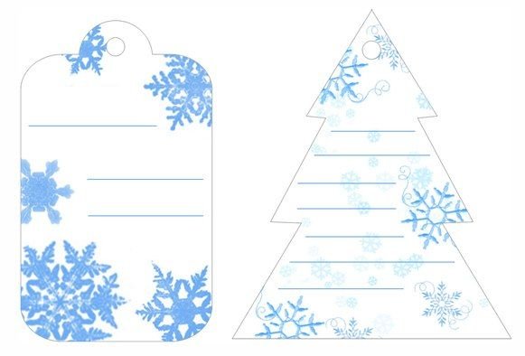 Бирки на подарки новогодние шаблоны для печати