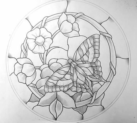 Витраж круглый