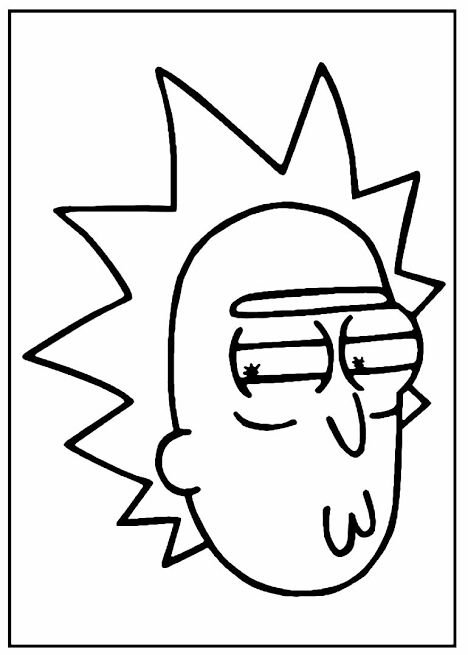 Рик и Морти чёрно белые