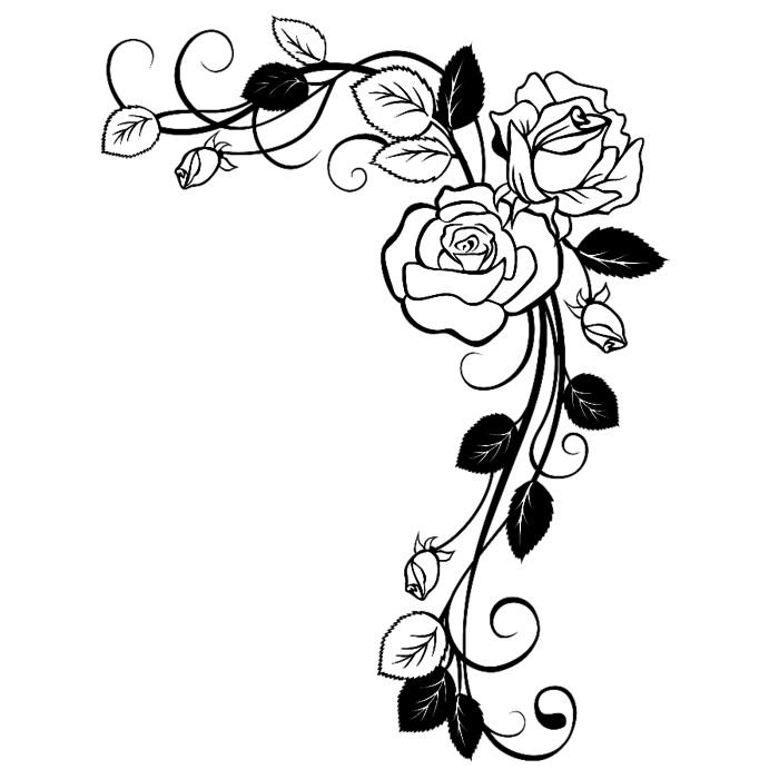 Угловые узоры цветы