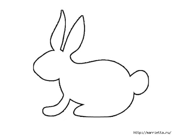 Трафарет зайца для аппликации