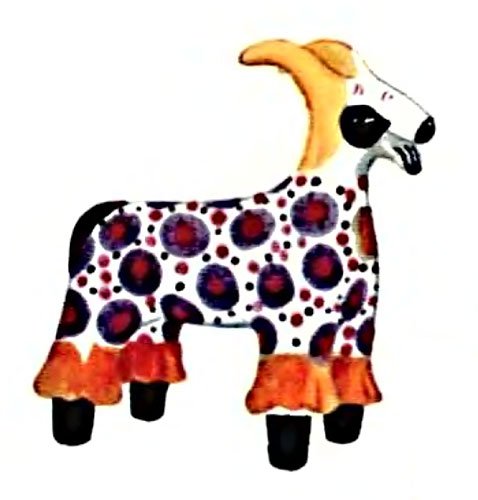 Дымковский козлик контур