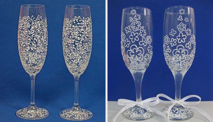 Точечная роспись бокалов