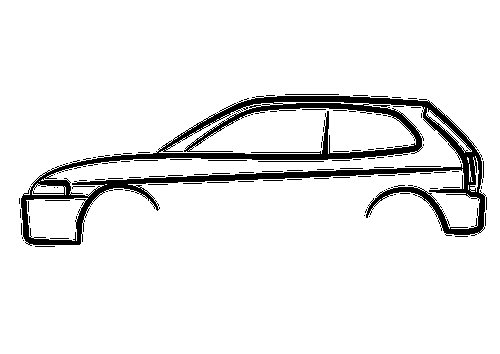 Трафарет машины без колес