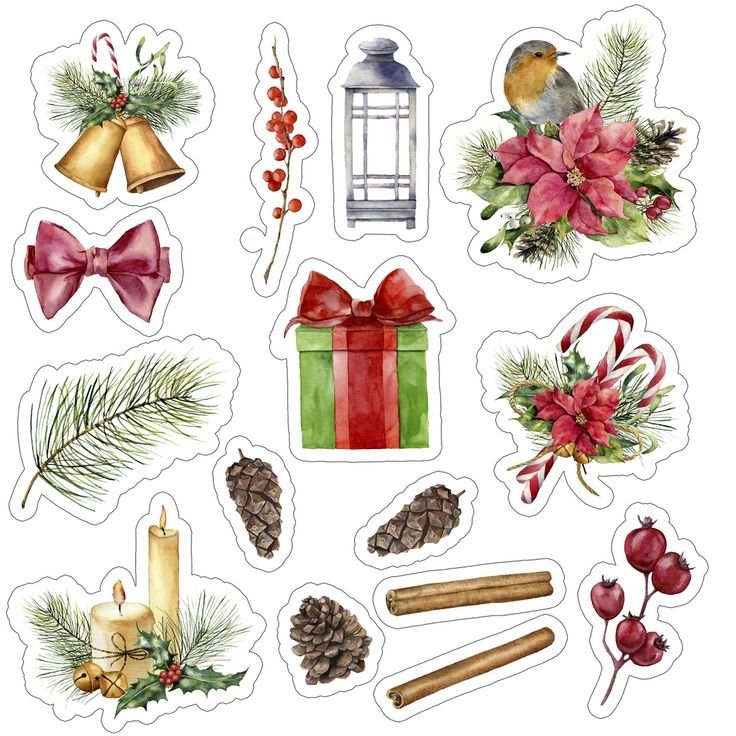 Новогодние высечки скрап