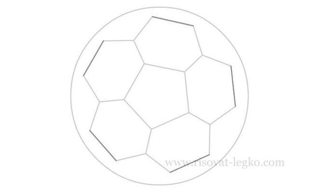 Шаблон футбольного мяча для торта