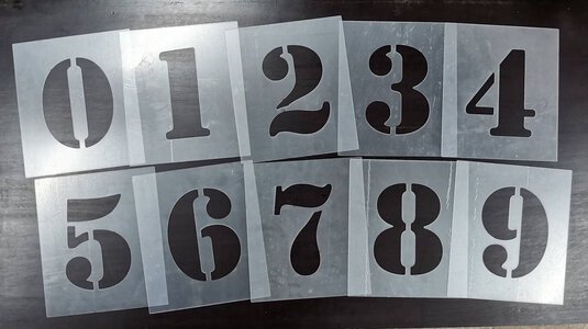 Цифра 75 трафарет