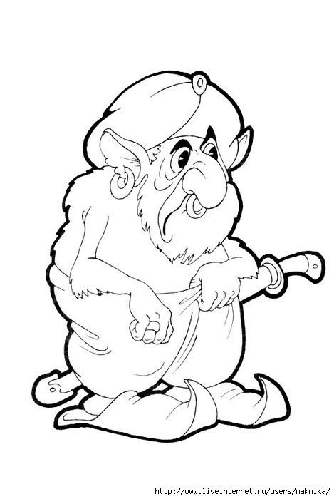 Домовой раскраска