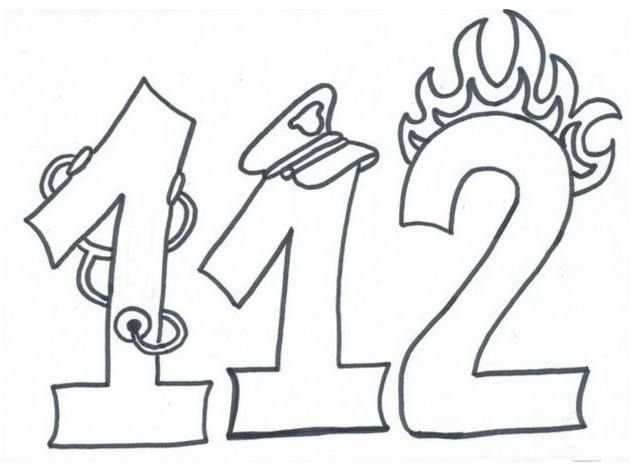 Цифры раскраска для детей