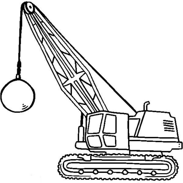 Кран раскраска